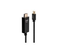Lindy Câble adaptateur Mini DisplayPort mâle vers HDMI-A mâle 50 cm 4K actif 40920 noir