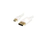 Câble adaptateur Mini DisplayPort vers DisplayPort 1.2 3m - Cordon Mini DP à DP - Support HBR2 - M/M - DisplayPort 4K - Blanc