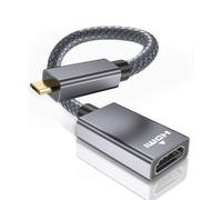 Câble Adaptateur Mini HDMI Mâle vers HDMI Femelle, 4 K/60 Hz, Connecteur HDMI 2.0 Haute Vitesse pour Raspberry Pi 4, GoPro Black Hero 7 6 5 4, Caméra Sony A6000 A6300, Nikon B500 D5300