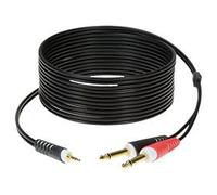 Câble adaptateur mini-Jack 3.5mm mâle / 2x Jack 6.35 mâle 3m KLOTZ
