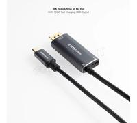 Cable adaptateur Nanocable USB-C vers DisplayPort 1.8m (Noir)