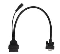 Câble Adaptateur OBD 16 Broches mâle 15 Broches Femelle Plug and Play connecteur de Diagnostic de Remplacement pour Launch X431 ABS DPF EPB SAS SRS TPMS Systèmes Matériau ABS de