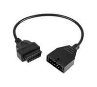 Câble Adaptateur OBD1 12 Broches vers OBD2 16 Broches, Convertisseur Diagnostic Compatible Véhicules GM, Plug and Play, Prise OBD, Rallonge Câble pour Prise OBD2, Longueur 40 cm