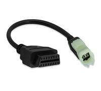 Câble adaptateur OBD1 4 broches pour moto vers OBD2 16 broches pour moto, compatible avec Z250/Z650/Z1000/ER6N/EX650F/Ninja400 ECU, fonctionne avec lecteur de code ELM327