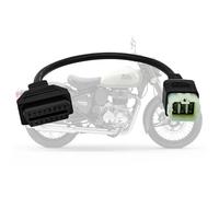 Câble Adaptateur OBD2 pour Moto Royal Enfield Classic 350 Reborn, Himalayan 411, Interceptor 650, Continental GT 650/535 6 Broches vers 16 Broches, Fonctionne avec Lecteur de Code OBDII ELM327