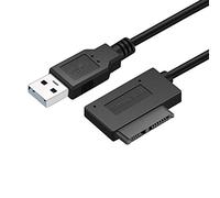 Câble adaptateur Ogquaton USB 2.0 vers SATA, convertisseur externe et câble pour lecteur optique CD/DVD de portable, pratique et utile
