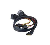 Câble Adaptateur PCIe Slimline SFF-8654 8i Vers 2 Gen-Z 1C, Connecteur à Couverture Intégrale, Protection Anti-Erreur D'Insertion, 0,5 M