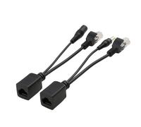 Câble Adaptateur Poe Rj45, 2 Pièces, Kit Séparateur D'Injecteur, Bande Blindée Alimentation Passive Sur Ethernet Synthétiseur Séparateur Combinateur