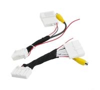 Câble adaptateur pour caméra arrière de voiture Toyota avec ligne de détection de recul 24 broches + 28 broches Installation rapide Noir