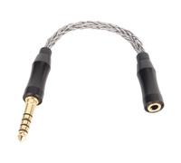 Câble Adaptateur pour Casque 3,5 Mm vers 4,4 Mm, plaqué Or 3,5 Mm Stéréo Femelle vers 4,4 Mm Mâle équilibré Câble de Mise à Niveau Compatible avec NW WM1Z NW WM1A MDR Z1R TA