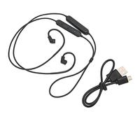 Câble Adaptateur pour Casque BT 5.0, Câble pour écouteurs sans Fil à Faible Latence avec Microphone et Contrôleur pour : ZSN ZSN Pro ZSN Pro X ZS10 ZSX AS12 AS16 (Noir)