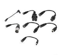 Câble adaptateur pour chargeur DC2.1-DC2.5 avec flexible aviation pour appareils et appareils Noir (E)