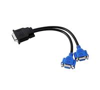 Câble adaptateur pour séparateur VGA, câble en cuivre pur 25 cm DMS-59 en cuivre pur, adaptateur pour séparateur VGA 15 broches femelle pour moniteur HP Dell, cartes vidéo pour ordinateur