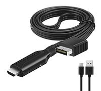 Câble Adaptateur PS2 vers HDMI, Câble HDMI 100 Cm/39,3 Pouces pour Câble de Conversion Vidéo de Console de Jeu PS1 PS2, Plug and Play, Sortie Son et Vidéo