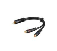 CABLE ADAPTATEUR RCA M/2 F EN Y AUDIO blindé 20 cm