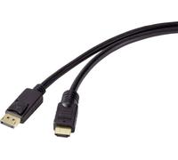 Câble Adaptateur Renkforce Displayport / Hdmi Fiche Mâle Displayport, Fiche Mâle Hdmi-a 7.50 M Noir Rf-4581868 Câble Displayport A070212