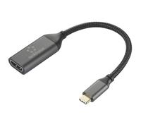 Renkforce RF-5234038 câble vidéo et adaptateur 0,15 m USB-C HDMI-A Noir, Gris