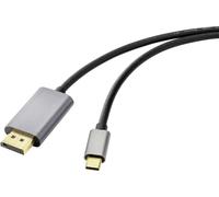 Câble adaptateur Renkforce USB-C® / DisplayPort USB-C® mâle, Fiche mâle DisplayPort 2.00 m noir RF-4600982 8K UHD Câble