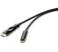 Câble adaptateur Renkforce USB-C® / HDMI USB-C® mâle, Fiche mâle HDMI-A 10.00 m noir RF-4532668 Câble d'afficheur USB-C®
