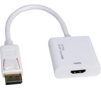Câble adaptateur Roline DisplayPort / HDMI Fiche mâle DisplayPort, Prise femelle HDMI-A 0.00 m blanc 12.03.3160 Câble DisplayPort