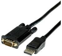 Câble adaptateur Roline DisplayPort / VGA Fiche mâle DisplayPort, Fiche mâle VGA 15 pôles 1.00 m noir 11.04.5971 Câble DisplayPort