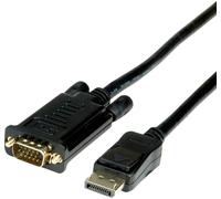 Câble adaptateur Roline DisplayPort / VGA Fiche mâle DisplayPort, Fiche mâle VGA 15 pôles 5.00 m noir 11.04.5974 Câble DisplayPort