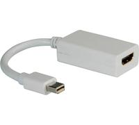 Câble adaptateur Roline Mini-Display / HDMI Fiche mâle Mini DisplayPort, Prise femelle HDMI-A 0.10 m blanc 12.03.3129 Câble DisplayPort