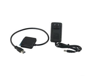 Câble adaptateur SATA vers USB 3.0 pour disque dur SSD 2,5/3,5", transfert de données haute vitesse 5 Gbit/s avec alimentation 12 V pour Windows, Mac, Linux et Play, 40 cm (avec adaptateur)