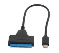 Câble adaptateur SATA vers USB 3.1 de type C prenant en charge le cordon de convertisseur de disque dur UASP 6 Gbps pour disque dur SSD de 2,5 pouces pour ordinateurs de type C et