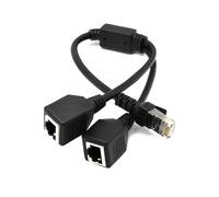 Câble adaptateur séparateur Ethernet Y RJ45, 1 à 2 ports, cordon de commutation pour prise Ethernet CAT 5/CAT 6 LAN