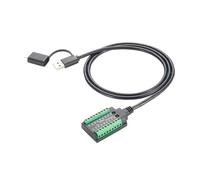 Câble adaptateur série USB 4 en 1 vers RS232 RS485 RS422 TTL 3.3V 5V, puce FT232RL, double Port USB-A et USB-C