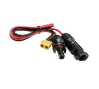Câble adaptateur solaire vers XT60 mâle/femelle 12 AWG, cordon d'alimentation MC4 vers XT60 pour générateur solaire portable, courant élevé 30 A pour EcoFlow Bluetti (XT60 femelle, 3M)