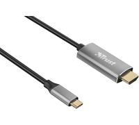Câble adaptateur Trust USB-C® / HDMI USB-C® mâle, Fiche mâle HDMI-A 1.80 m noir 23332 Câble d'afficheur USB-C®