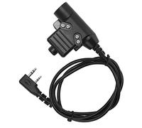 Câble Adaptateur U94 PTT, Câble PU avec PTT Push to Talk Antidérapant, K Plug and Plug and Play pour Kenwood pour Baofeng Two Way Radio Talkie Walkie