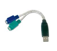 Câble de raccordement clavier/souris USB / PS/2 Digitus DA-70118 - [1x USB 2.0 type A mâle - 2x PS