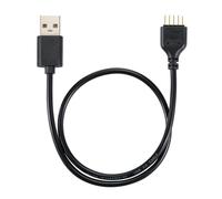 Câble adaptateur USB 2.0 9 broches vers USB A pour carte mère USB 9 broches vers type A, câble d'extension USB 9 broches pour carte mère interne (40 cm)