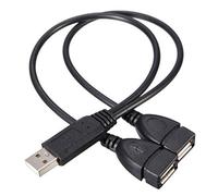 Câble adaptateur USB 2.0 A mâle vers 2 double jack femelle Y Splitter Hub Power Cord adaptateur câble élégant pour professionnels de la mode