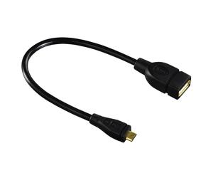 Câble Adaptateur USB 2.0 Hama, OTG, Prise Micro B - Une Prise 15 Cm