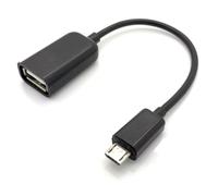 Câble adaptateur USB 2.0 Hi-Speed OTG Economy Micro-B mâle - A femelle noir 0,15m