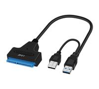 Câble Adaptateur USB 2.0 vers SATA ou SSD 2.5 pouces Design Compact Noir