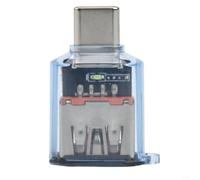 Câble Adaptateur USB 3.0 10Gbps PC pour robuste Câble Adaptateur | pour Charge rapide 120W max, alimentation stable, sécurité contre surchauffe, idéal pour recharge urgente(Blue)