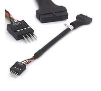 Câble adaptateur USB 3.0 vers 2.0 19 broches femelle vers USB 2.0 9 broches mâle convertisseur carte mère des ports Intel ASUS Gigabyte MSI
