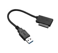 Câble adaptateur USB 3.0 vers 7+6 13 broches Slimline SATA pour ordinateur portable CD/DVD