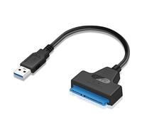 Câble adaptateur USB 3.0 vers SATA - 22 broches SATA vers USB pour disque dur 2,5" SSD/HDD - Transmission haute vitesse - Plug & Play - Sauvegarde des données - Compatible avec ordinateur portable et