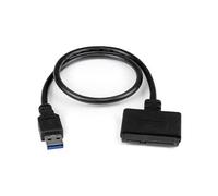 Câble adaptateur USB 3.0 vers SATA III pour HDD/SSD SATA 2,5" avec UASP - Convertisseur USB vers SATA pour disque dur - Noir - Contrôleur de stockage