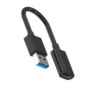 Câble adaptateur USB 3.0 vers USB 15 cm pour transfert de données d'ordinateur portable et PC et câble convertisseur de casque 3A à charge rapide