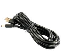 Câble adaptateur USB A 5,5/2,1 mm fiche DC creuse 3 m de long