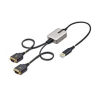 StarTech.com Câble adaptateur USB vers série 2 ports DB9 60 cm FTDI ESD niveau 4 (2P1FFC-USB-SERIAL)