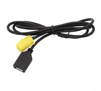 Câble adaptateur USB AUX 6 broches pour Fiat Alfa Mini 2007 à partir de 2007 Installation rapide de radio arrière Noir