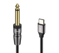Câble Adaptateur USB-C vers 6,35 mm 1/4 pouce TS Audio Mono Interconnect AUX,Compatible avec la Série iPhone 15/16,Amplificateur,Mixeur,1 m